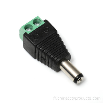 2.1 * 5.5mm Connecteur d&#39;alimentation CC avec borne à vis